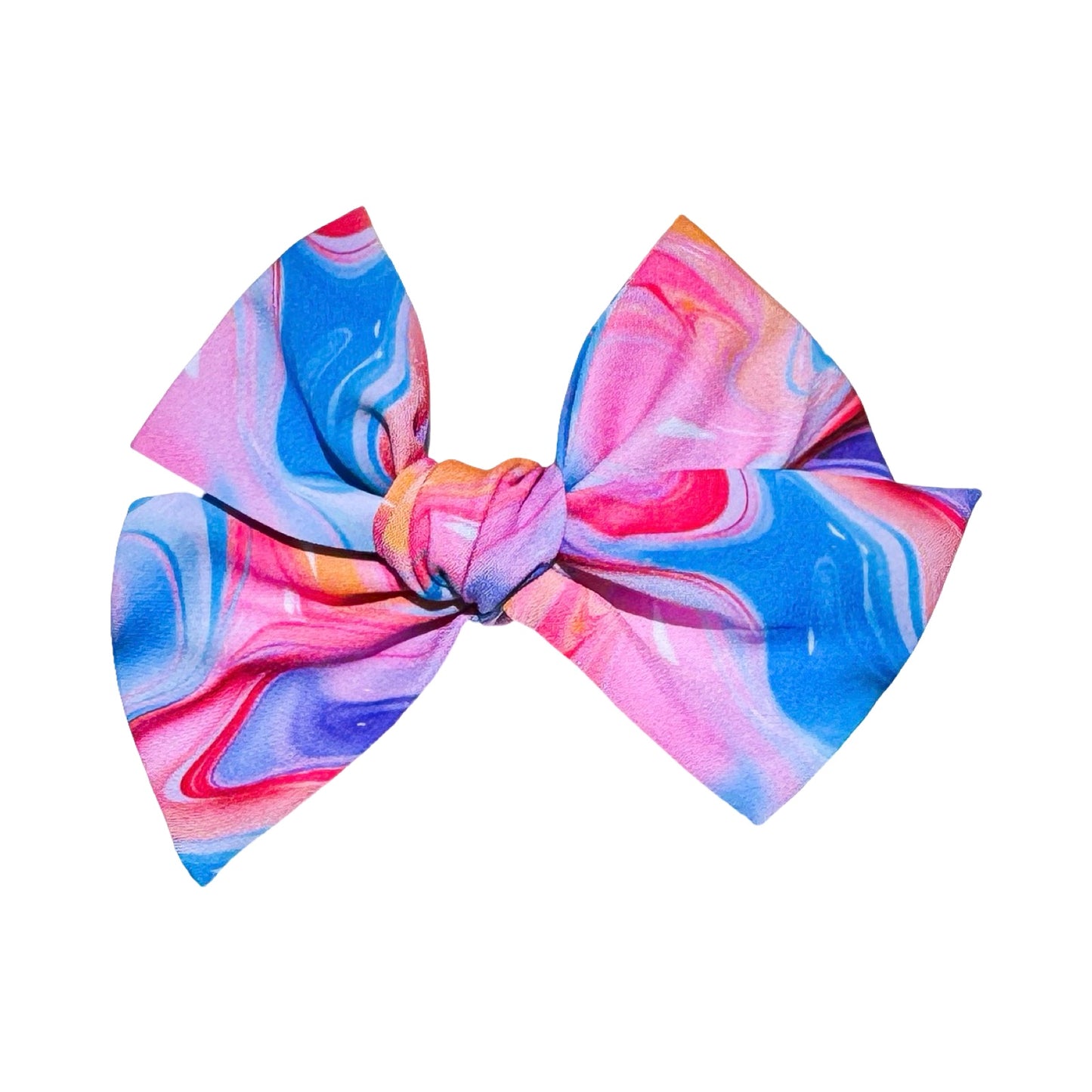 Paint Swirls- Fabric Bow