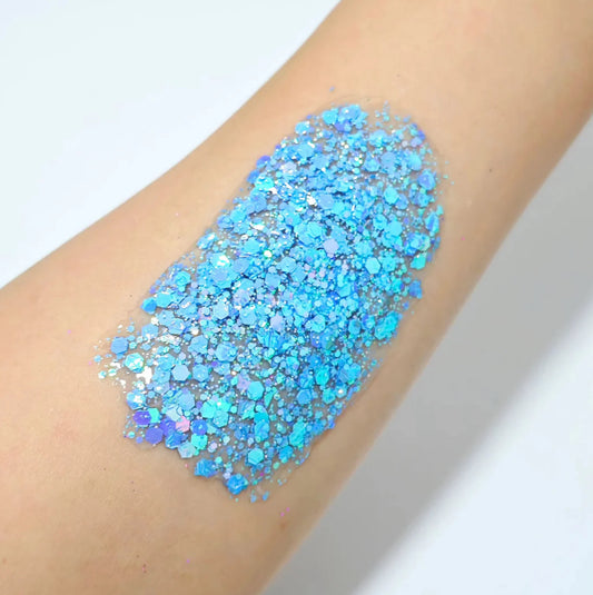 Blue Glitter Hair Gel