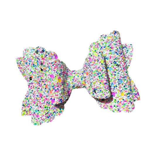 Speckled Pink Glitter- Bow