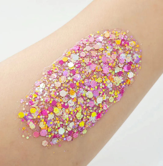 Raspberry Lemonade Glitter Hair Gel