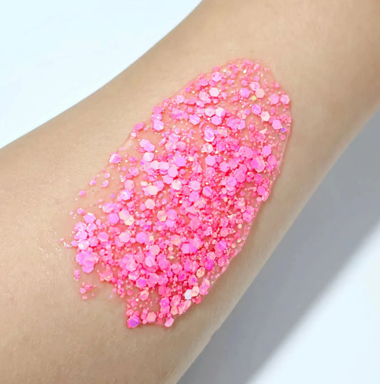 Pink Glitter Hair Gel
