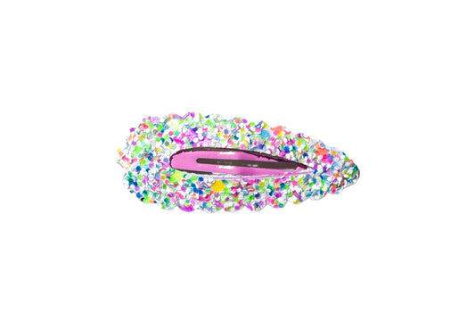 Speckled Pink Glitter- Snap Clip