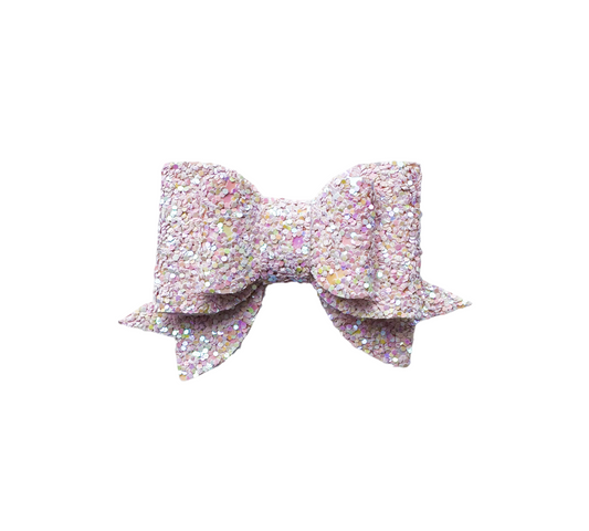 Blush Pink Glitter- Marigold Bow