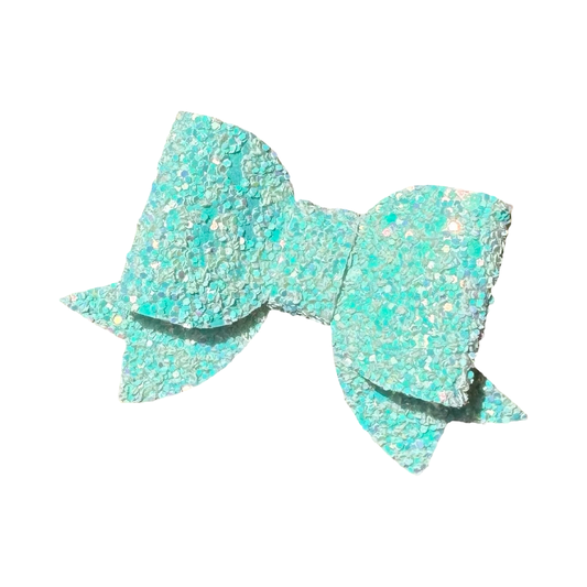 Blue Glitter- Bow