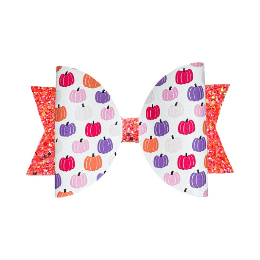 Colorful Pumpkins Bow