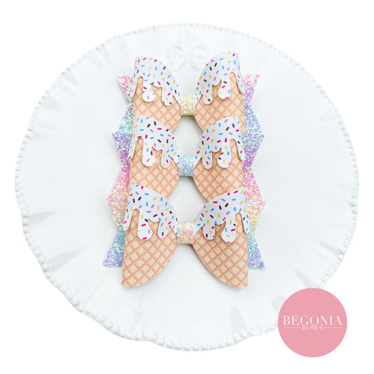 Pastel Ice Cream Dripped- Bow